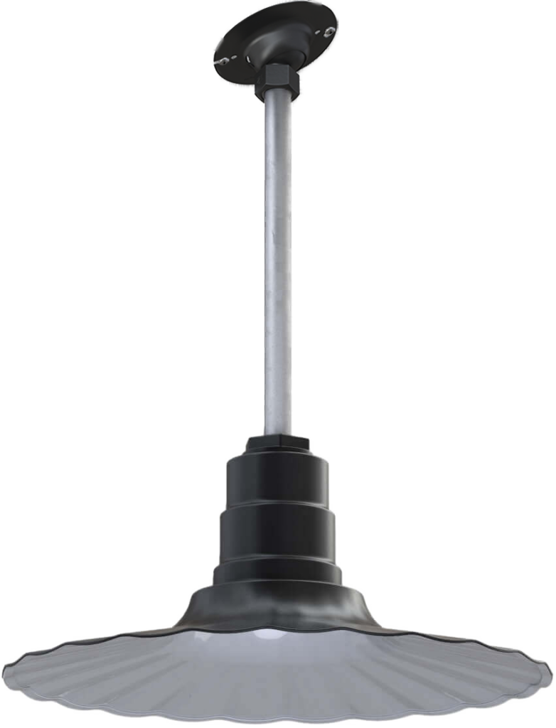 Eagle Rock Color Matte Black Interior Color White with a 12" Sloped Stem